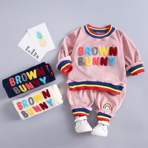 Spring and Autumn Children's Suit Two-Piece Set